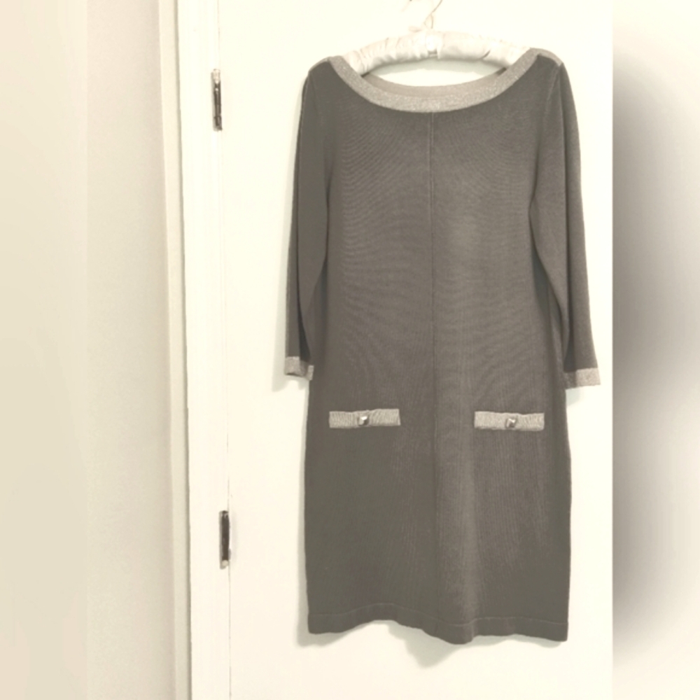 Gray Dress with Silver Accents
